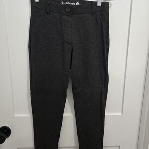Betabrand Women’s Dark Charcoal Dress Pants - Tailored Straight